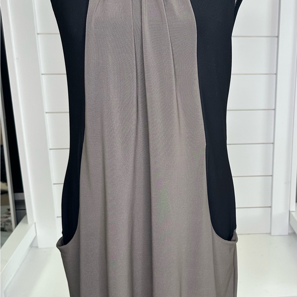 Joseph Ribkoff Black and Gray Panel Dress